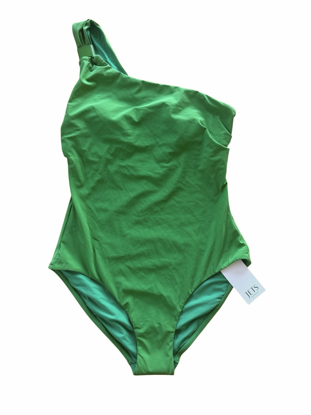 JETS Australia One-Shoulder Green One Piece Swimsuit
